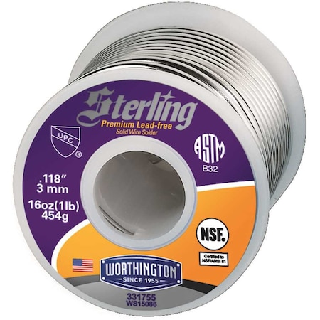 Worthington 16 oz. Premium Lead-Free Solid Wire Solder 331755